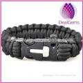 outdoor survival 7 strands 550 paracord bracelet with flint fire start and whistle